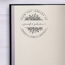Elegant botaniska vilda blommor från Bibliotek Stämpel