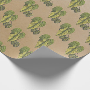 Elegant Botaniska Vintagen Kraft Skutt Mönster Presentpapper