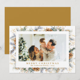 Elegant Botaniskt avfall | Photo God jul Julkort