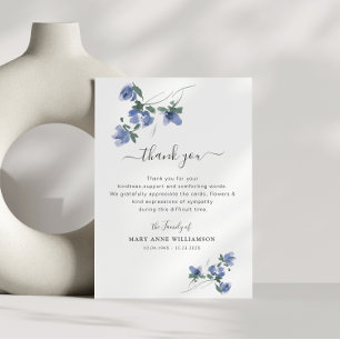 elegant botaniskt begravningsmaterial tackkort tack kort
