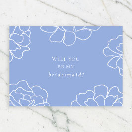 Elegant Botaniskt, blir du min Bridesmaid? Inbjudan