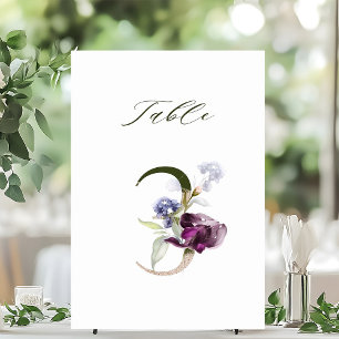 Elegant botaniskt Blommigt nummer 3, Bordsnummer