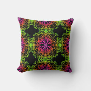 Elegant botaniskt boho-färgat mandala kudde