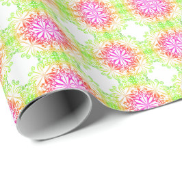 Elegant botaniskt boho-färgat mandala presentpapper