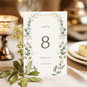 Elegant Botaniskt Bröllop-Bordsnummer-kort Bordsnummer