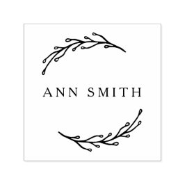 Elegant Botaniskt cirkulärt affärsavtal Logotyp Na Självfärgande Stämpel