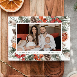 Elegant Botaniskt citrusfoto Julkort