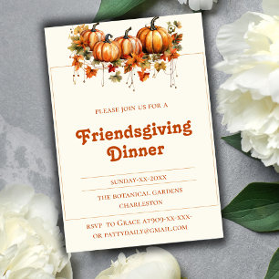 elegant botaniskt fall Friendsgiving Inbjudningar
