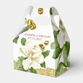 Elegant Botaniskt grönt bröllop favoritbox Presentaskar