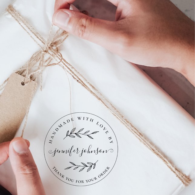 Elegant botaniskt handtag tillverkad med Kärlek An Stämpel (Skapare uppladdad)