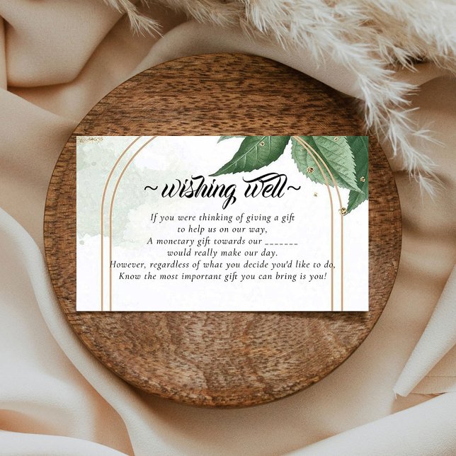 Elegant Botaniskt kolvfiskevatten för Bröllop Tilläggskort (Skapare uppladdad)