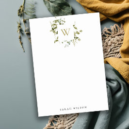 Elegant Botaniskt läder Foliage Watercolor Bröllop Anteckningskort