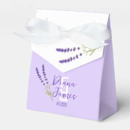 Elegant botaniskt lavender Wedding tack Presentaskar