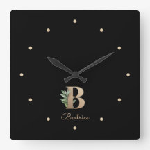 Elegant Botaniskt monogram Brev B