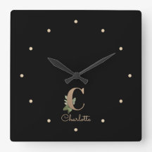 Elegant Botaniskt monogram Brev C