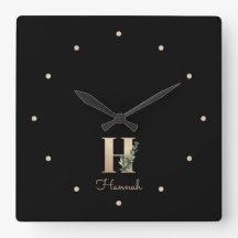 Elegant Botaniskt monogram Brev H