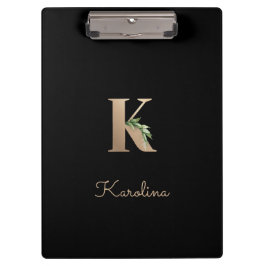 Elegant Botaniskt monogram Brev K