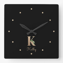 Elegant Botaniskt monogram Brev K