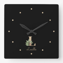 Elegant Botaniskt monogram Brev L