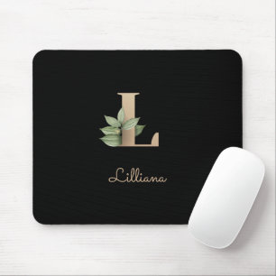 Elegant Botaniskt monogram Brev L Musmatta