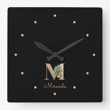 Elegant Botaniskt monogram Brev M