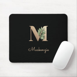 Elegant Botaniskt monogram Brev M Musmatta