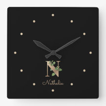Elegant Botaniskt monogram Brev N