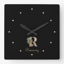 Elegant Botaniskt monogram Brev R