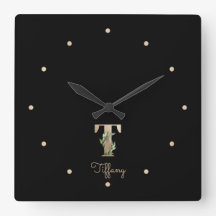 Elegant Botaniskt monogram Brev T