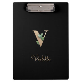 Elegant Botaniskt monogram Brev V