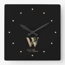 Elegant Botaniskt monogram Brev W