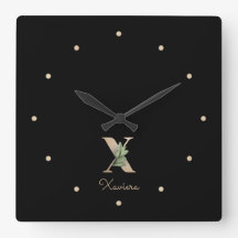 Elegant Botaniskt monogram Brev X