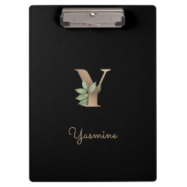 Elegant Botaniskt monogram Brev Y