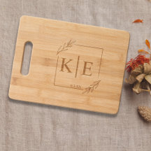 Elegant Botaniskt monogrammed Newlyged Gift