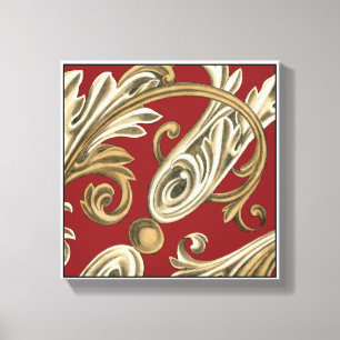 Elegant Botaniskt Motif med Tan Foliage Canvastryck