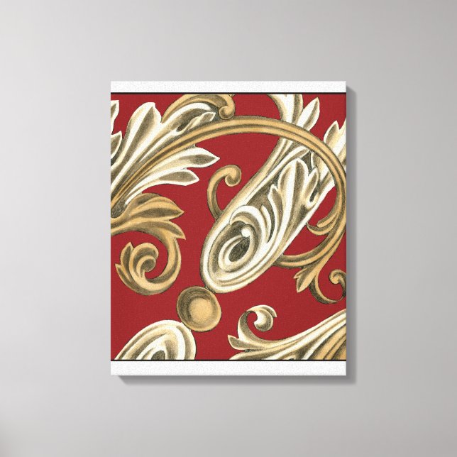 Elegant Botaniskt Motif med Tan Foliage Canvastryck (Framsida)