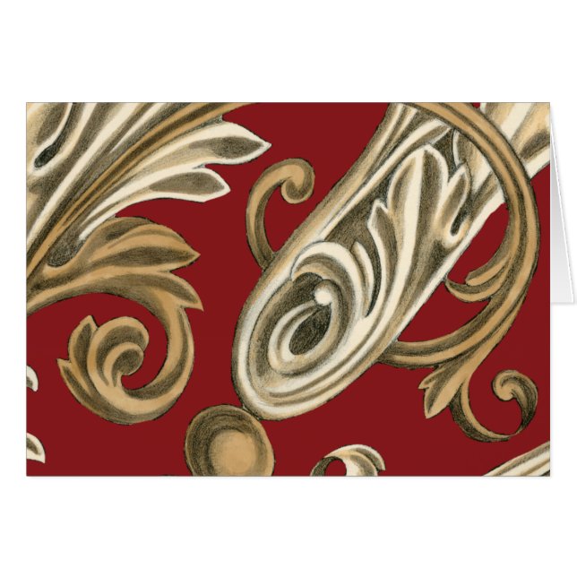 Elegant Botaniskt Motif med Tan Foliage Hälsningskort (Framsidan Horizontal)