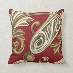 Elegant Botaniskt Motif med Tan Foliage Kudde