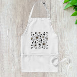 Elegant Botaniskt svartvitt Blommönster Förkläde<br><div class="desc">Koka i stil med den här chicen-plattan som visar en elegant svartvit blommigt med ljusa orangar. Perfekt för bakning,  grillning eller konsthantverk. Det här plattan ger fullt och konstnärligt lukt. En perfekt gåva till köksmästare och kreativ som uppskattar moderna botaniska utskrifter.</div>