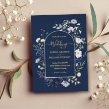 Elegant Botaniskt Watercolor Wildblomma Bröllop
