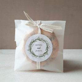 Elegant Bouquet | Jul Helgdag Bröllop Runt Klistermärke