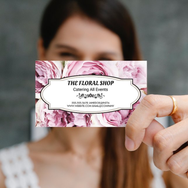 Elegant Bouquet of Flowers Visitkort (Skapare uppladdad)