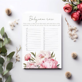 Elegant bouquet peonies baby namn tävling