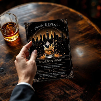 Elegant Bourbon & Whiskey Smakfest Inbjudan