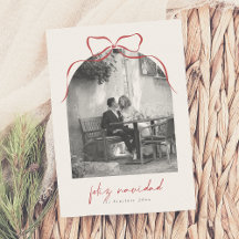 Elegant Bow Arch Photo Feliz Navidad jul