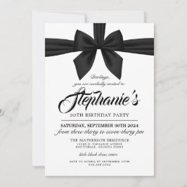 Elegant Bow Black Tiffany Birthday-inbjudan Inbjudningar
