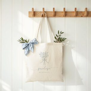Elegant Bow Bouquet Personlig Brudens sida Gift Tygkasse