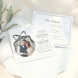 Elegant Bow-budgetfoto för allt-i-ett-format Bröll