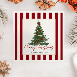 Elegant Bow Christmas Tree Party Napkin Pappersservett