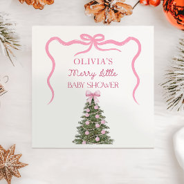 Elegant Bow Christmas Tree Party Napkin Pappersservett